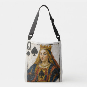 Bolso Cruzado Pintura al óleo de la reina de picas