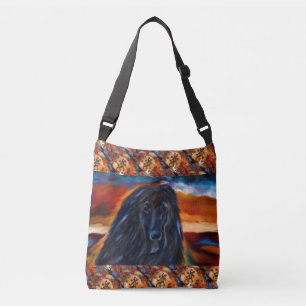 Bolso Cruzado Pintura artística de galgo afgano Kokopelli