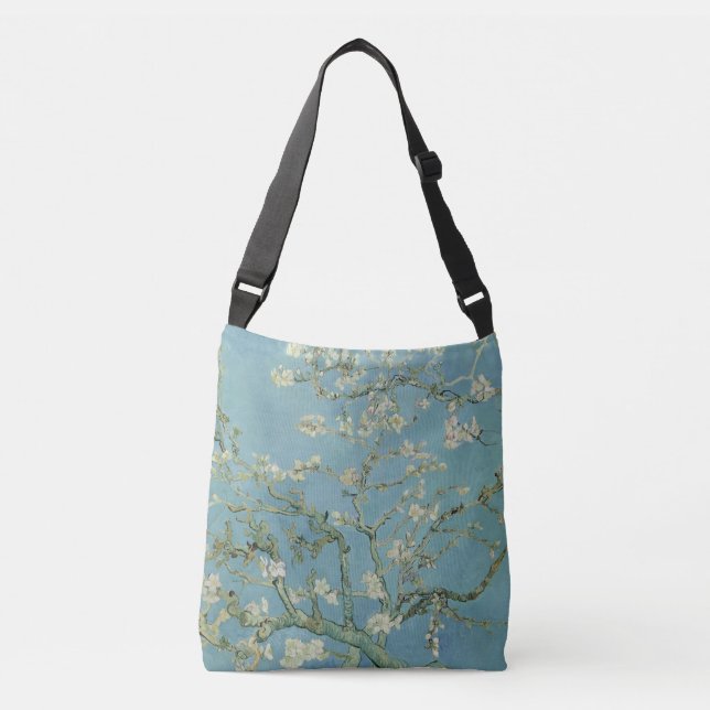 Bolso Cruzado Pintura de flores de almendra de Van Gogh (Anverso)