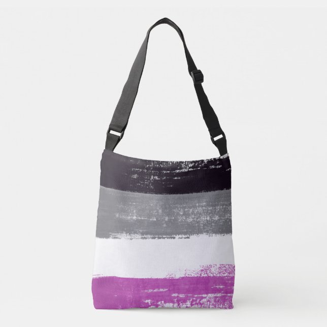 Bolso Cruzado Pintura de orgullo asexual (Anverso)