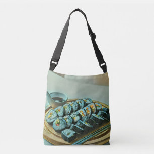 Bolso Cruzado Pintura de sushi vintage