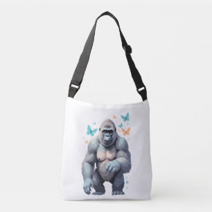 Bolso Cruzado Pintura de vectores de gorila Diversión Adorable R