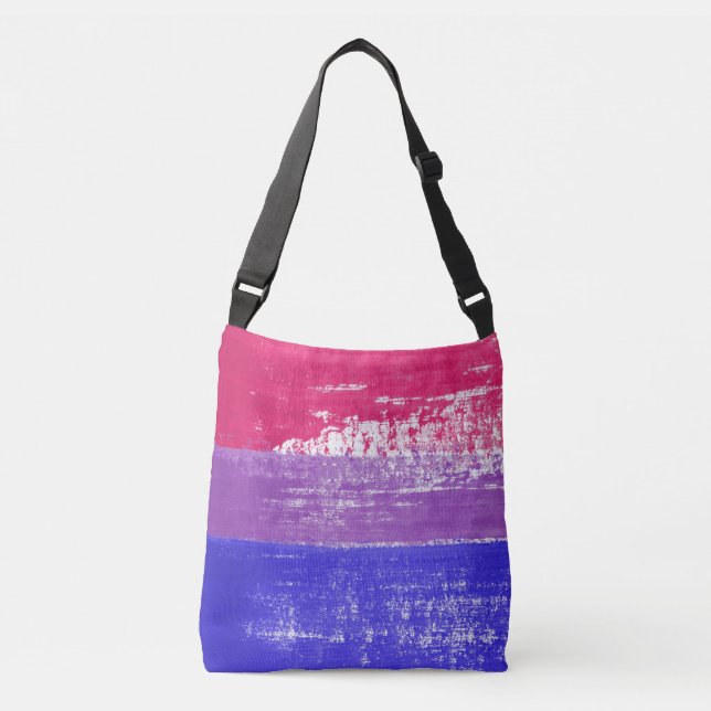 Bolso Cruzado Pintura del Orgullo Bisexual (Anverso)