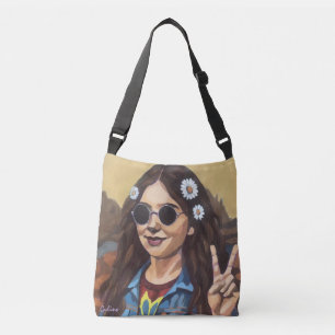 Bolso Cruzado Pintura moderna de la Mona Lisa: arte inspirado en