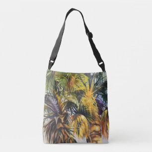 Bolso Cruzado Pintura original de color palma tropical