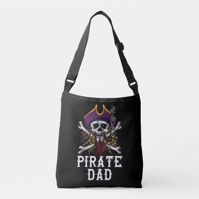 Bolso Cruzado Pirate Dad Skull Sailor Crossbone Fathers (Anverso)