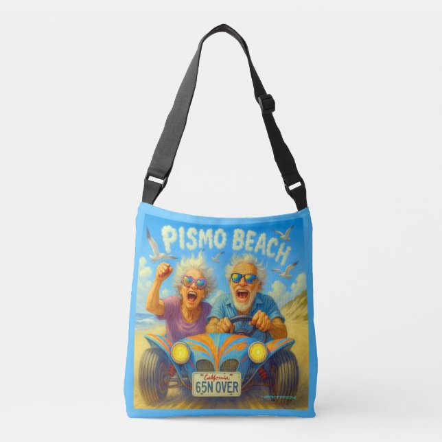 Bolso Cruzado PISMO BEACH — alegría a toda máquina. (Anverso)