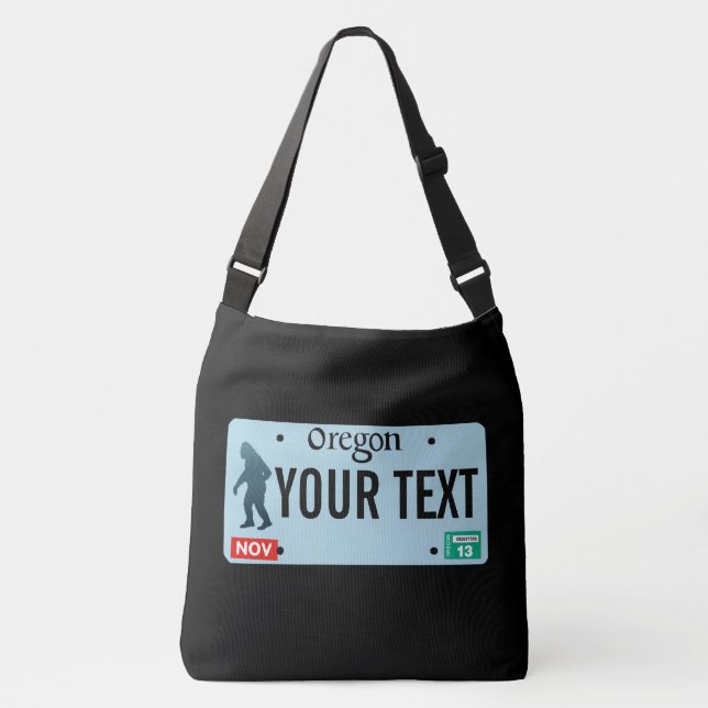 Bolso Cruzado Placa de licencia Oregon Sasquatch (Anverso)