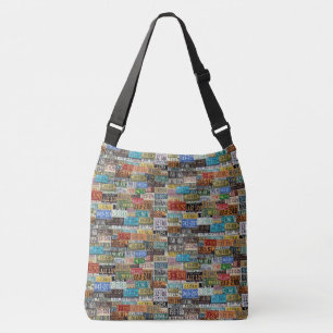 Bolso Cruzado Placas de licencia de época