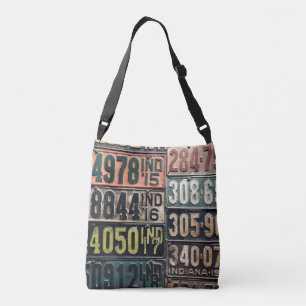 Bolso Cruzado Placas de licencias antiguas
