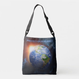 Bolso Cruzado Planeta de texto personalizado Tierra
