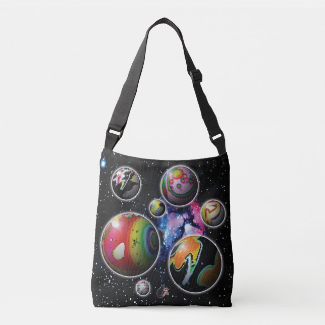 Bolso Cruzado Planetoides (Anverso)