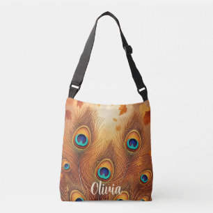 Bolso Cruzado Pluma de pavo real de otoño