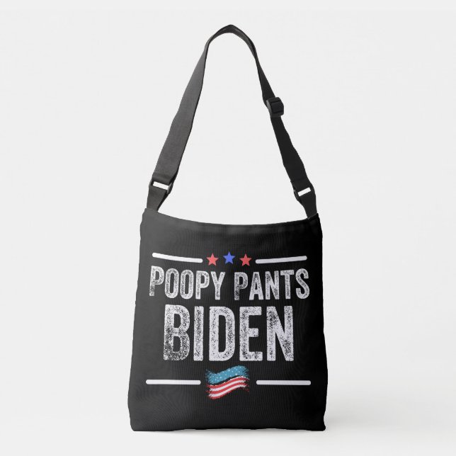 Bolso Cruzado Poopy Pants Biden (Anverso)