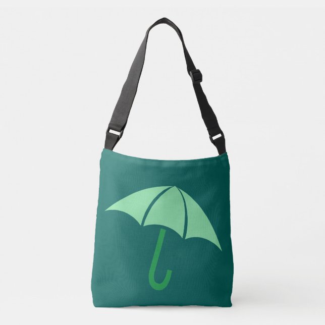 Bolso Cruzado Pop Art Umbrella Verde (Anverso)