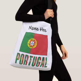 Bolso Cruzado Portugal Bandera Portuguesa Personalización Negra