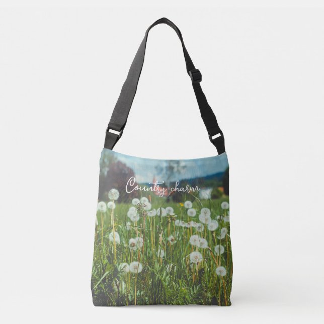 Bolso Cruzado Pradera de verano con dientes de león (Anverso)
