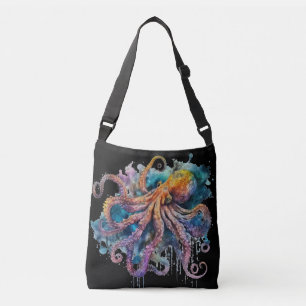 Bolso Cruzado Precioso pulpo acuarela