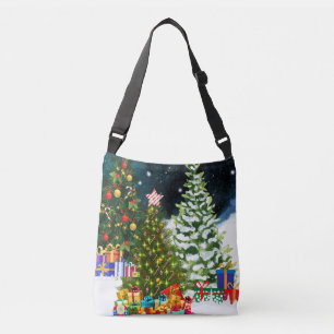 Bolso Cruzado Presentes y árboles de Navidad