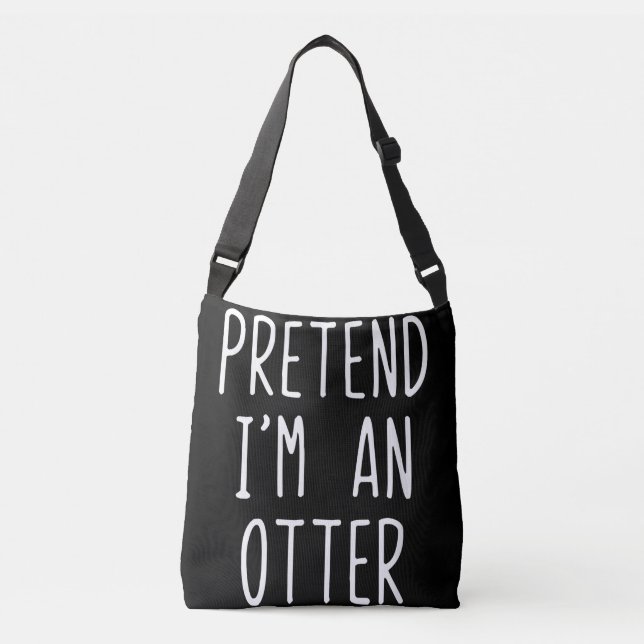 Bolso Cruzado Pretende que soy un disfraz Otter Halloween Lazy E (Anverso)