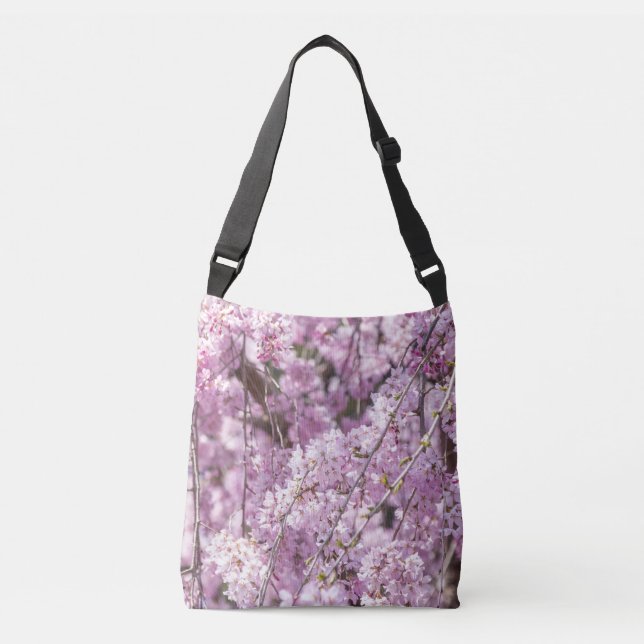 Bolso Cruzado Primavera de flores de cerezo (Anverso)