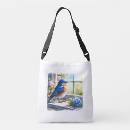 Bolso Cruzado Primavera de pájaro azul