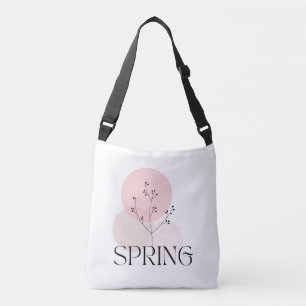 Bolso Cruzado Primavera Minimalista rosa y negra