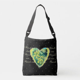 Bolso Cruzado Primula Corazón corazón corazón de punto amarillo