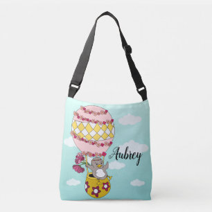 Bolso Cruzado Princesa de Flor Boho rosa dulce ilustrada