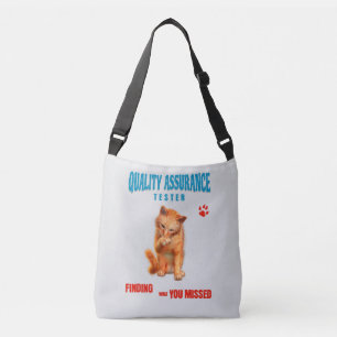 Bolso Cruzado Probador de QA Gato Humor