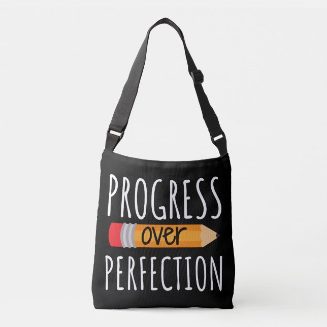 Bolso Cruzado Progreso motivacional sobre percepción (Anverso)