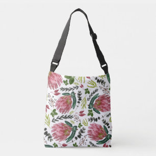 Bolso Cruzado Protea acuarela floral