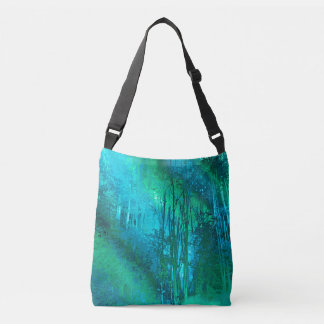 Bolso Cruzado Psychedelic Forest (turquoise-spring green)