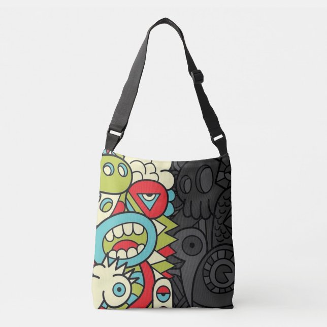 Bolso Cruzado Psychedelic Patterns (Anverso)