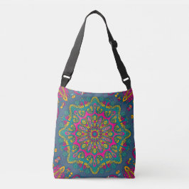 Bolso Cruzado Psychedelic Peacock Mandala
