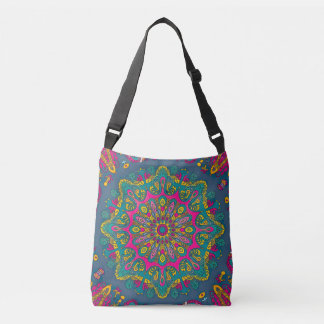 Bolso Cruzado Psychedelic Peacock Mandala