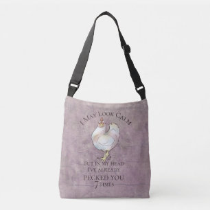 Bolso Cruzado "Puedo parecerme tranquilo" Pollo