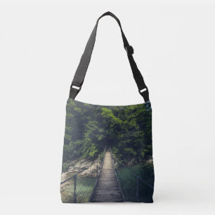 Bolso Cruzado Puente colgante simple río Idrijca, Eslovenia