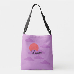 Bolso Cruzado Puesta de sol con nubes púrpuras: Lavanda