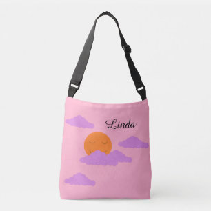 Bolso Cruzado Puesta de sol con nubes: rosa clavel