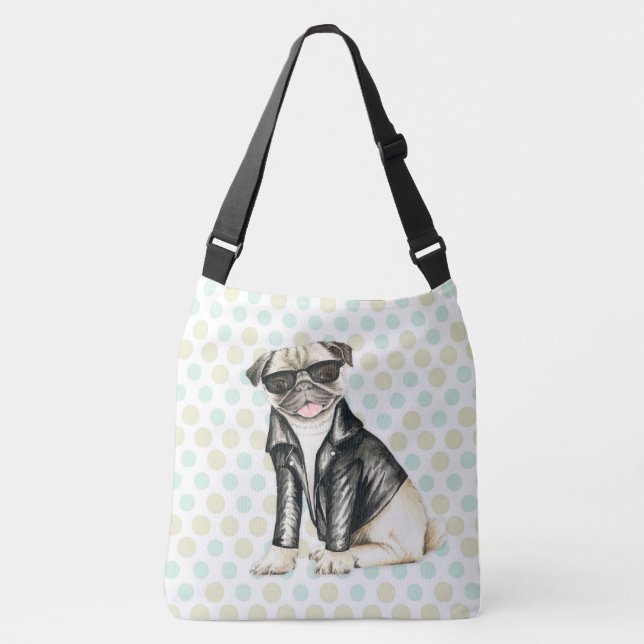 Bolso Cruzado Pug (Anverso)
