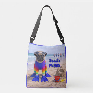 Bolso Cruzado Pug de playa
