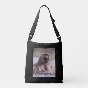 Bolso Cruzado Pug In Blanket Cute Pug Dog Lover Regalo