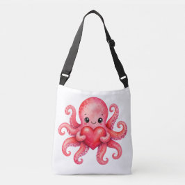 Bolso Cruzado Pulpito Kawaii Lindo Sosteniendo Corazón