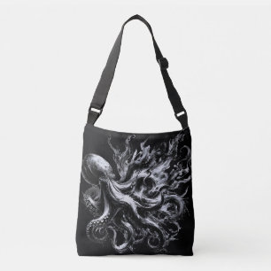 Bolso Cruzado Pulpo Kraken de Tinta Abstracta
