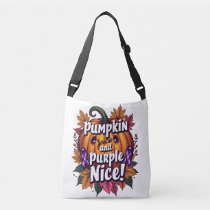 Bolso Cruzado Pumpkin Spice y Purple Nice: Divertida Conciencia