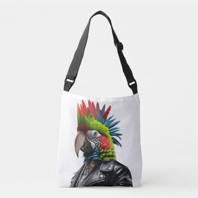 Bolso Cruzado Punk Parrot (Anverso)