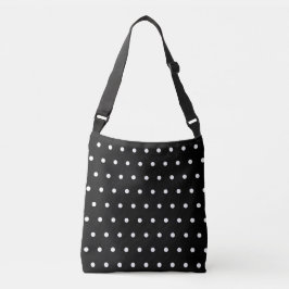 Bolso Cruzado Puntos de Polka Blanco Negro