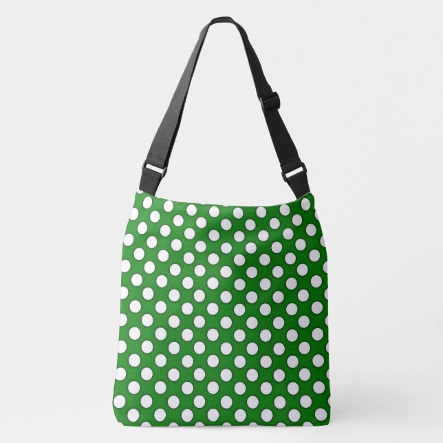 Bolso Cruzado Puntos de polka verde (Anverso)