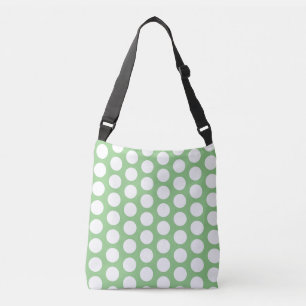 Bolso Cruzado Puntos del Polka Blanco Girly Green